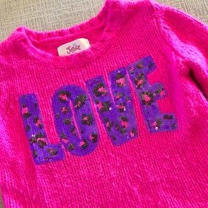 Girl’s JUSTICE Pink Purple Sequins Sweater